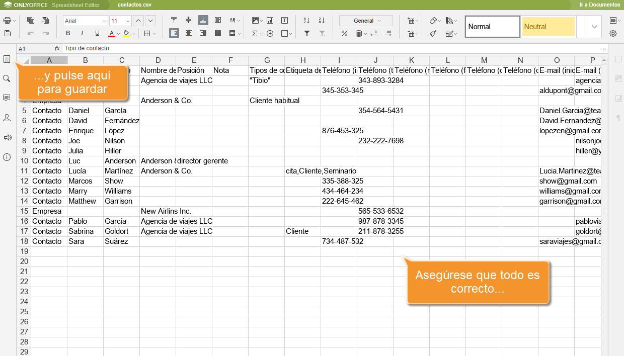 ¿Cómo crear un archivo CSV? Step 3