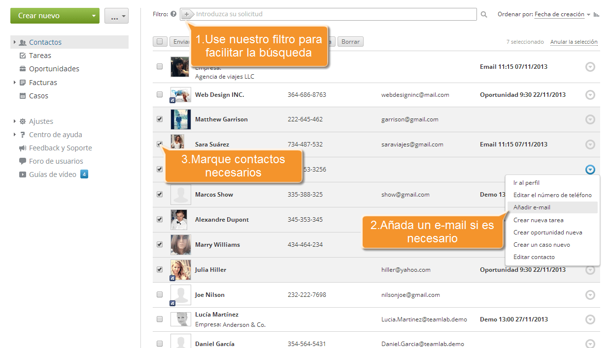 ¿Cómo enviar un correo masivo? Step 2