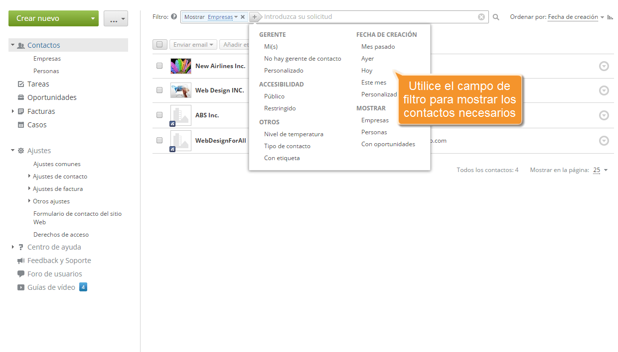 ¿Cómo exportar su base de datos de clientes CRM y editarla usando Spreadsheet Editor? Paso 2