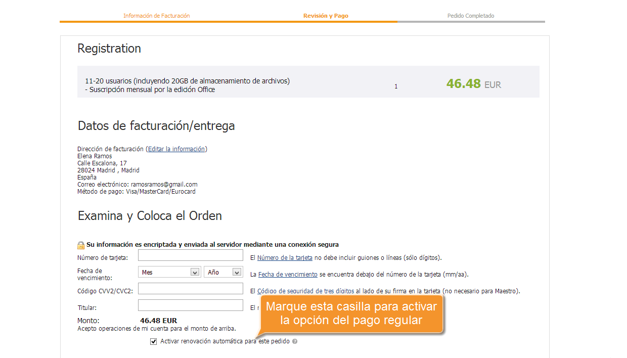 ¿Cómo cambiar su plan de precios? Paso 4
