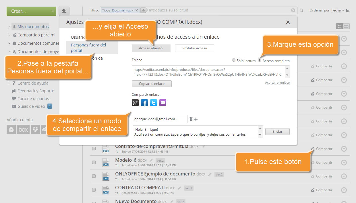 ¿Cómo coeditar el documento en línea? Step 3