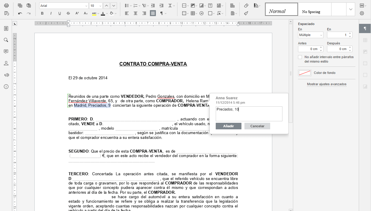 ¿Cómo coeditar el documento en línea? Step 5