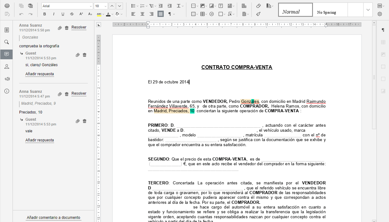 ¿Cómo coeditar el documento en línea? Step 5