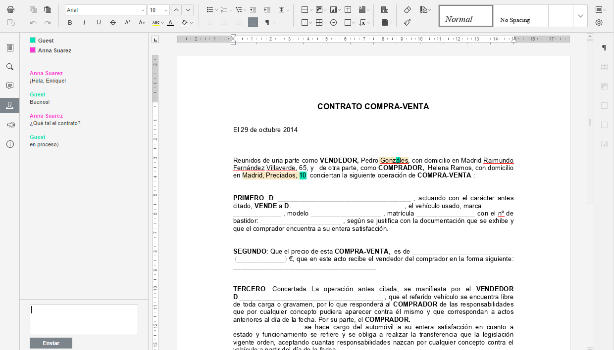 ¿Cómo coeditar el documento en línea? Step 6