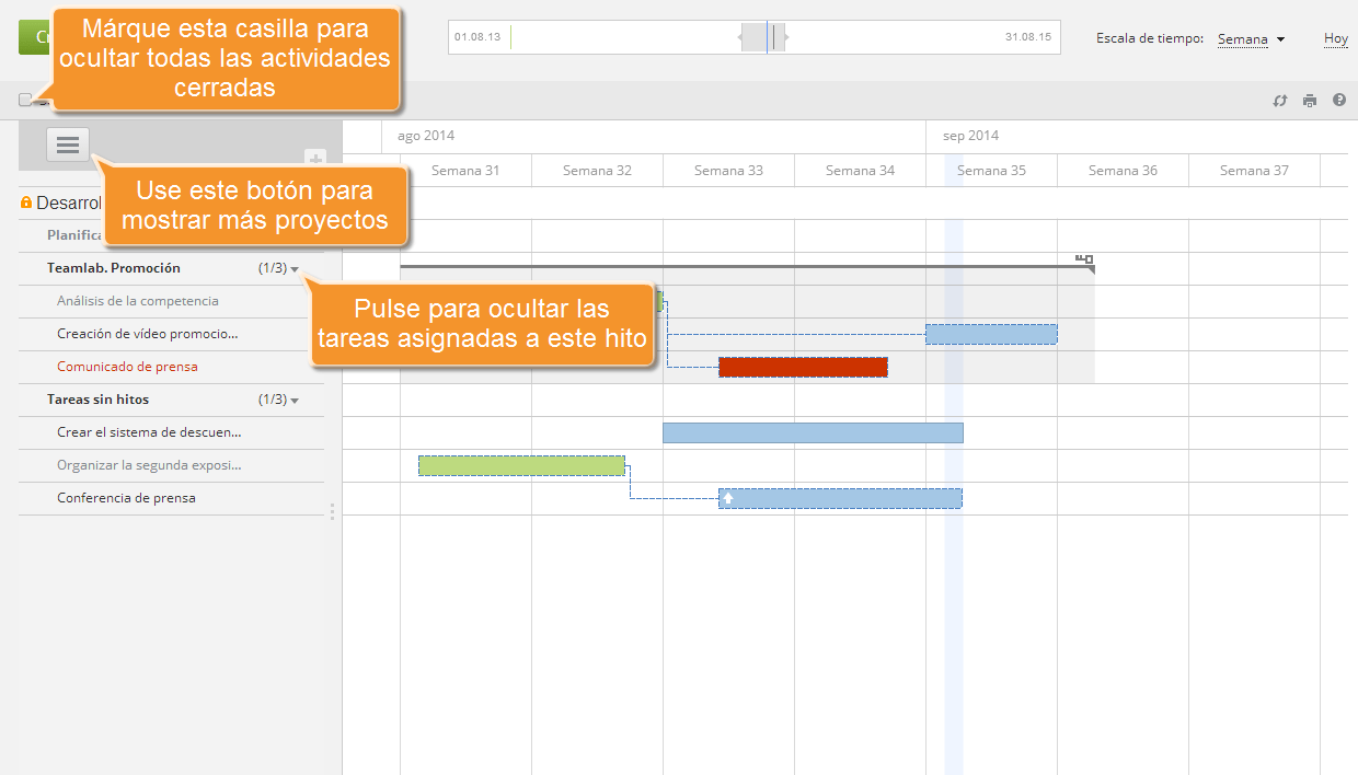 ¿Cómo manejar su proyecto usando el diagrama de Gantt? Paso 3