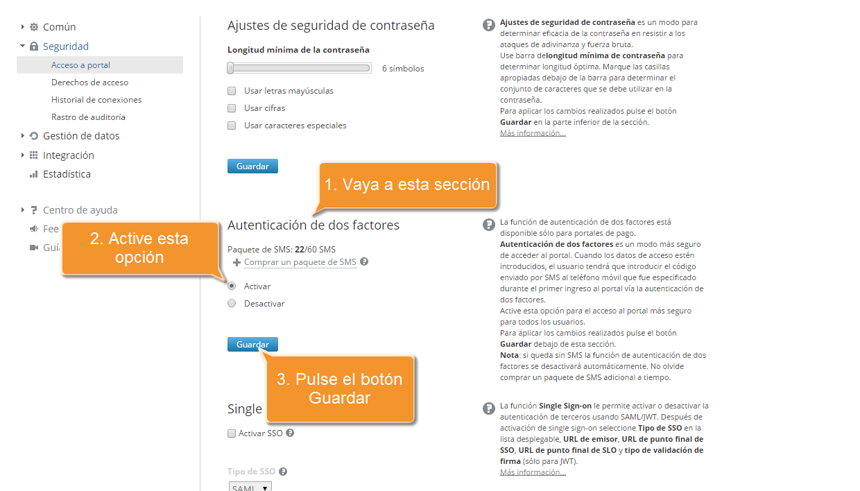 ¿Cómo usar la autenticación de dos factores en portales?