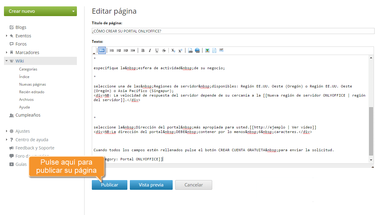 ¿Cómo crear su base de conocimiento? Step 8