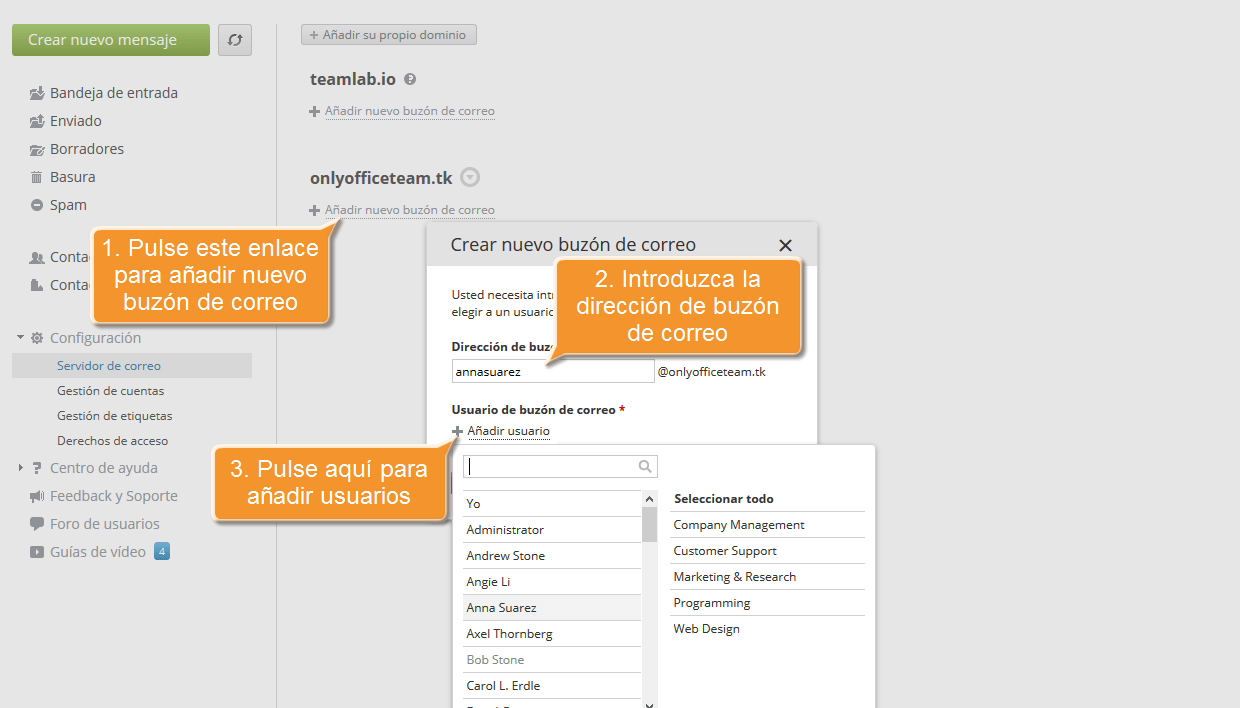 ¿Cómo configurar el servidor de correo en el portal? Paso 3