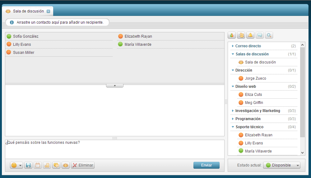 ¿Cómo crear una sala de discusión en Chat? Step 3