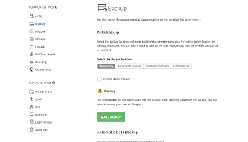 Creating Backup manually