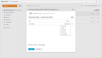 Sharing settings