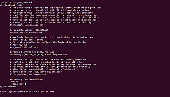 Edit the Apache configuration file