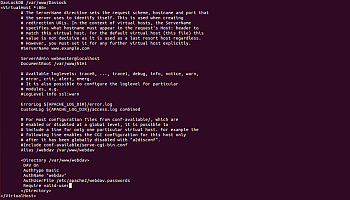 Edit the Apache configuration file