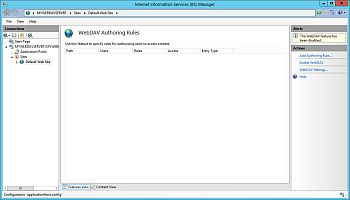 IIS Manager - WebDAV Authoring Rules