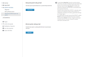 Desactivación/eliminación de portal