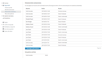 Monitorizar historial de conexión