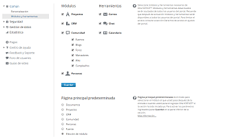 Manejar módulos de portal
