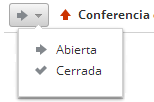 Menú de estado de tarea