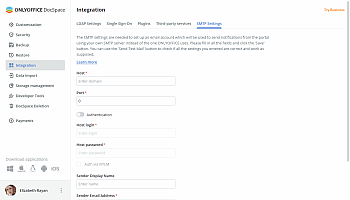 Adjusting SMTP Settings