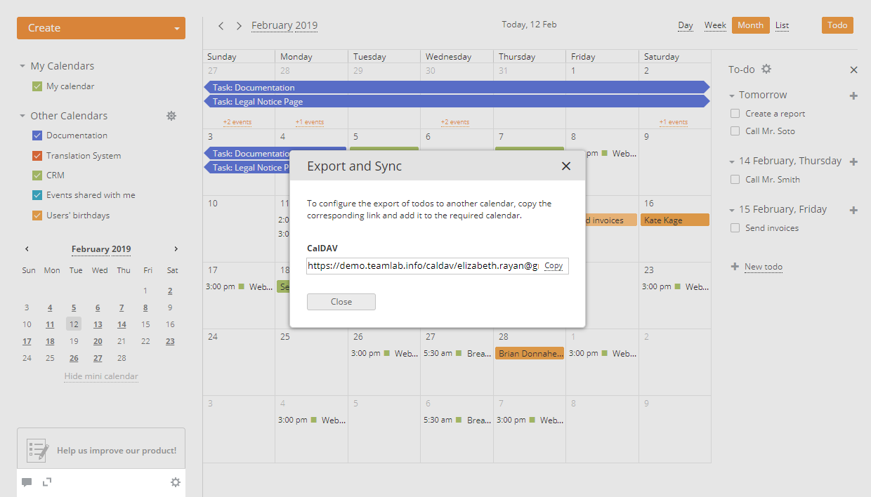 Exporter To-Do