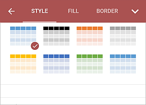 Options de style