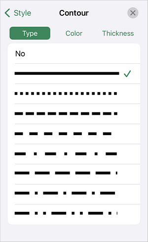 Type contour
