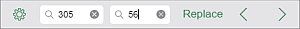 Barre Rechercher et remplacer