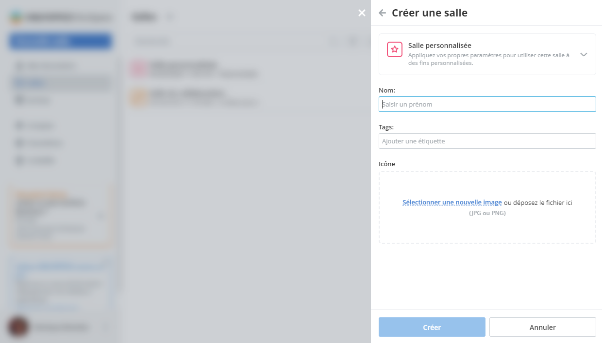 Créer des salles