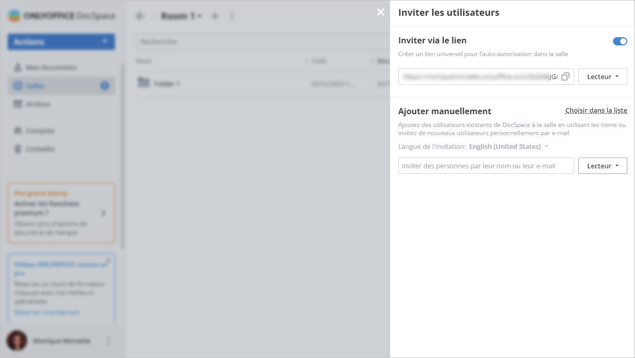 Lien d'invitation