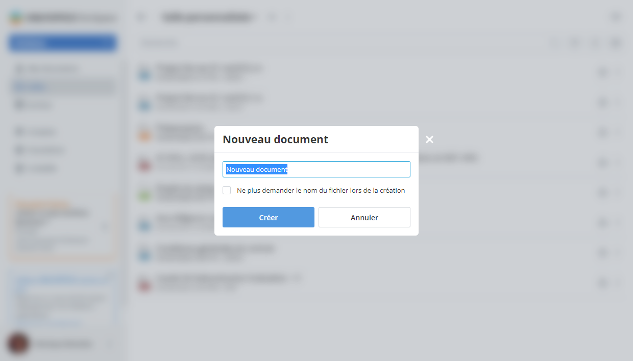 Créer un nouveau fichier