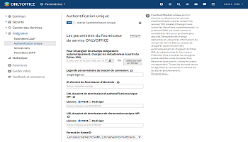Activation d'authentification unique