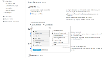Limiter l'accès aux modules du portail