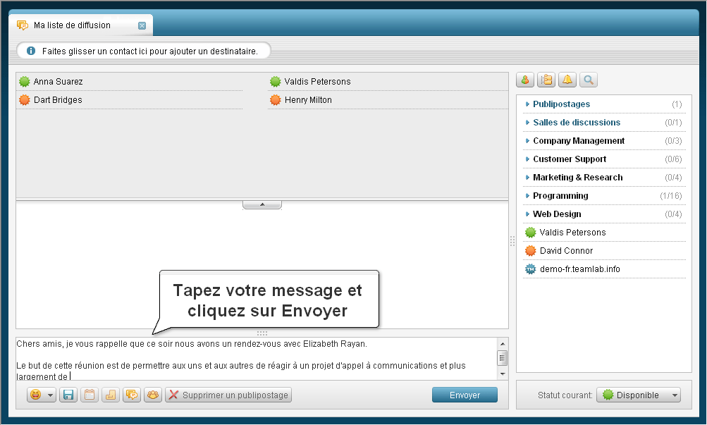 Comment créer une liste de diffusion ? Etape 3