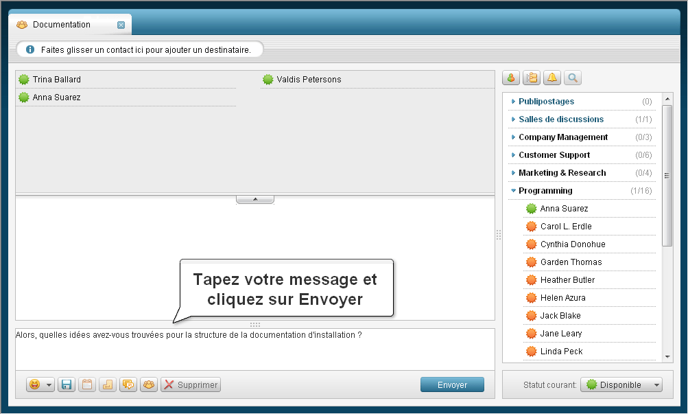 Comment créer une salle de discussion ? Etape 3