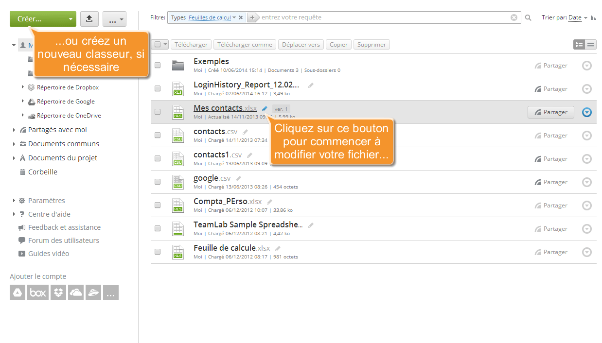 Comment créer un fichier CSV ? Etape 2