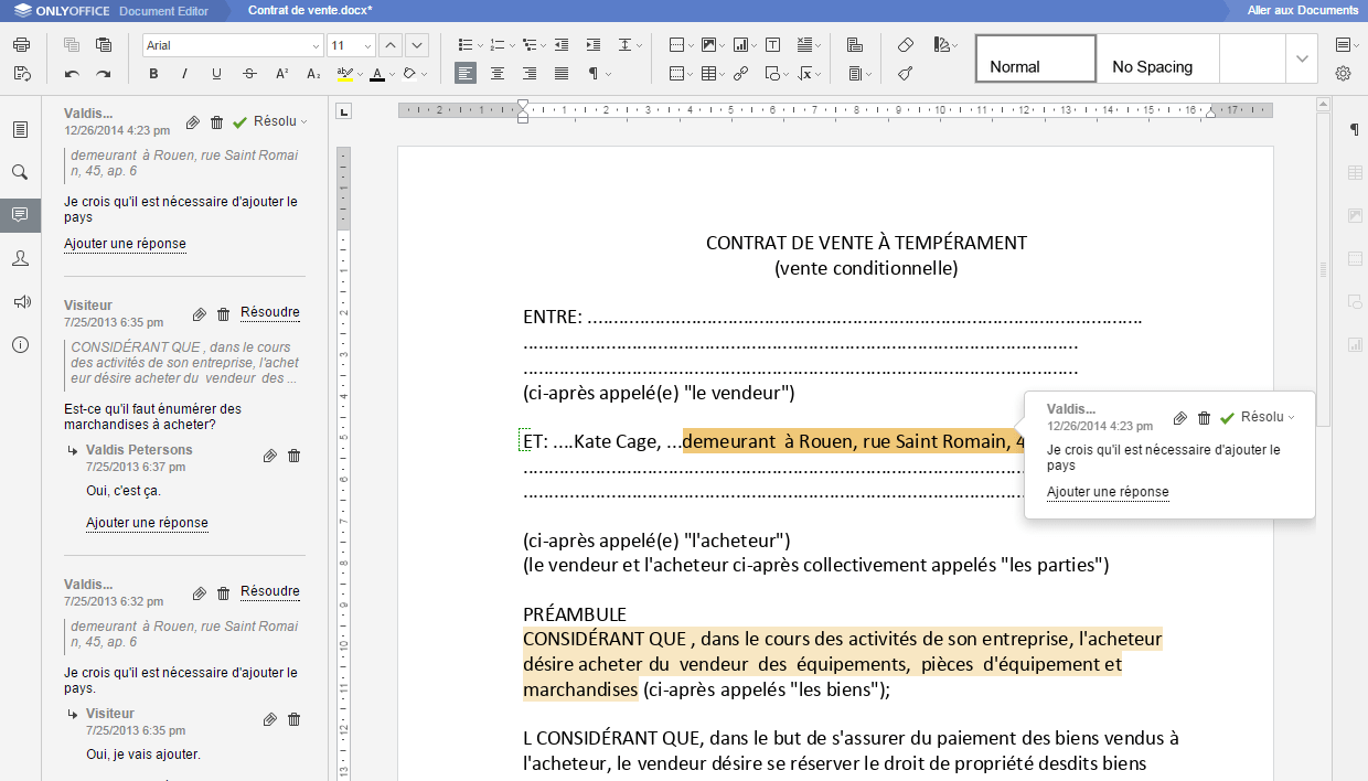 Comment écrire et éditer un document texte collaborativement ? Etape 5