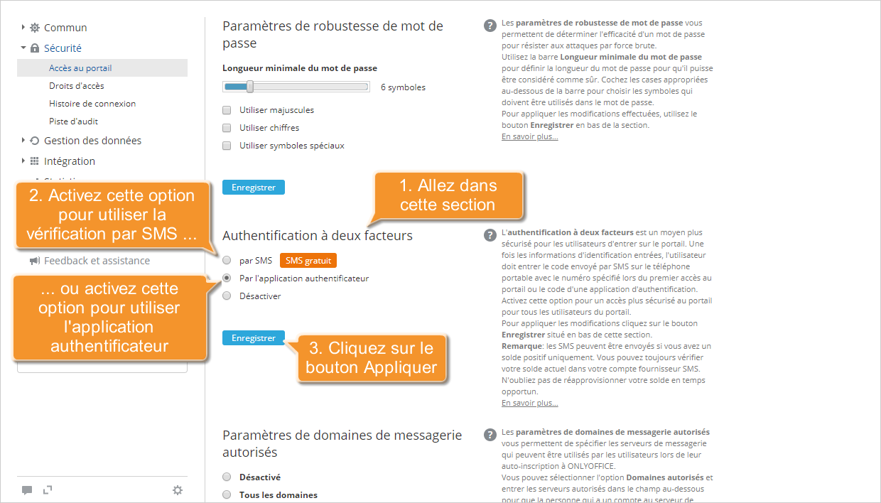 How to use two-factor authentication on portals?