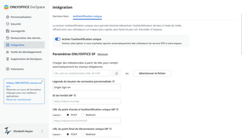 Activer l'authentification unique (SSO) dans DocSpace
