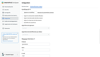 Activer l'authentification unique (SSO) dans DocSpace