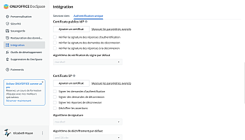 Activer l'authentification unique (SSO) dans DocSpace