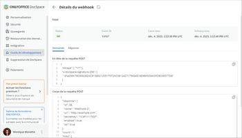 Utiliser des webhooks dans DocSpace