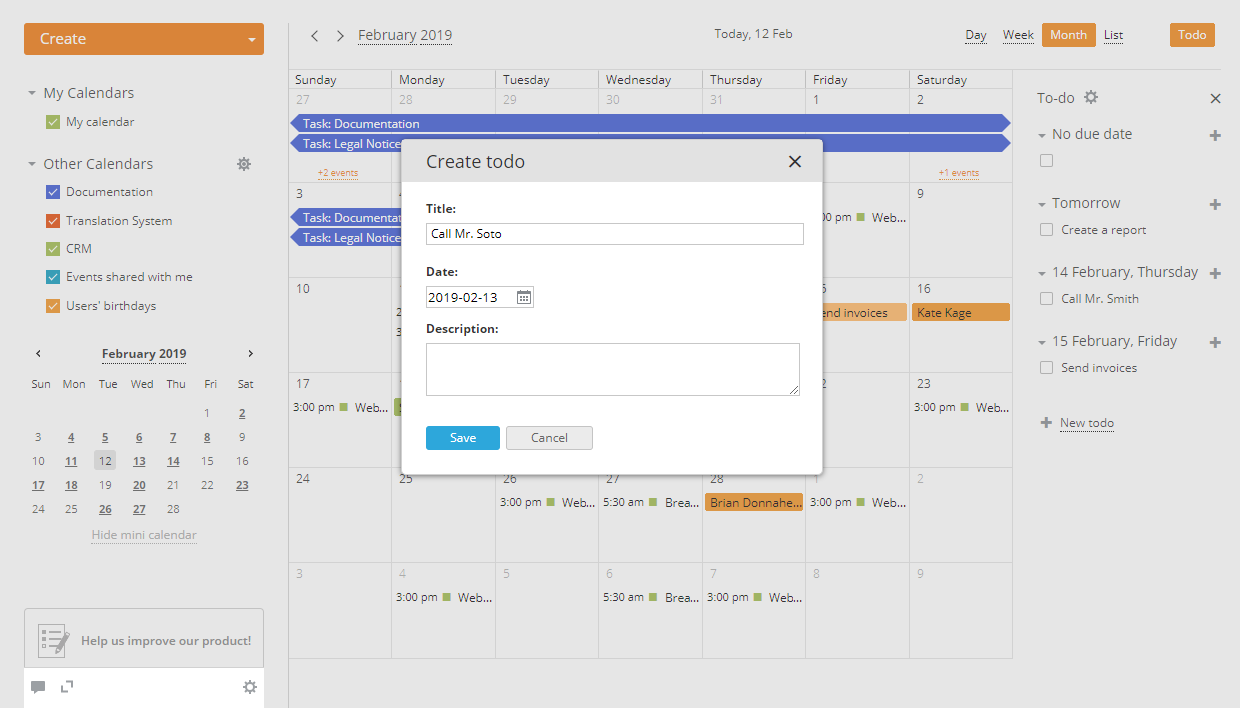 Creating to-dos