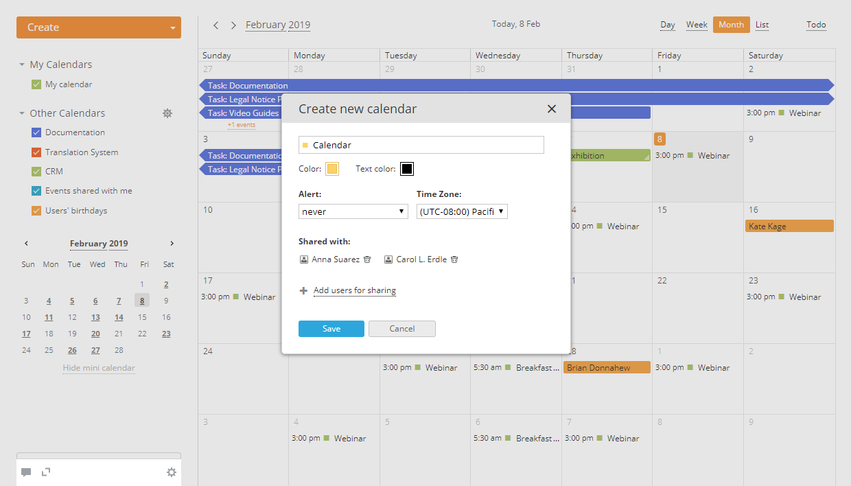 Adding Calendar