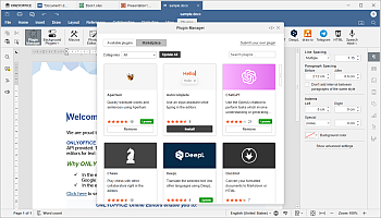 Plugins tab