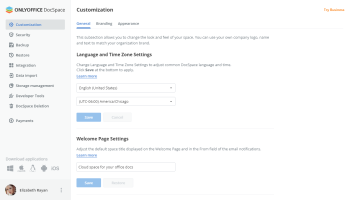 DocSpace settings
