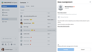 Reassigning data