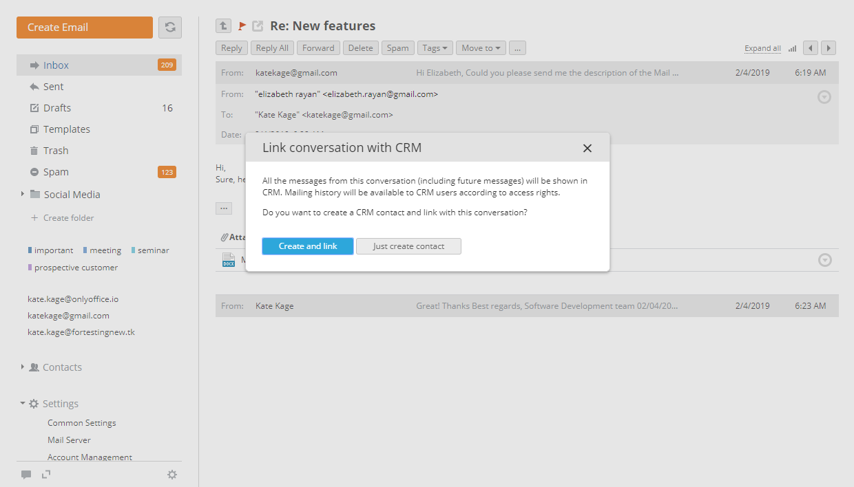 Create a new CRM Contact
