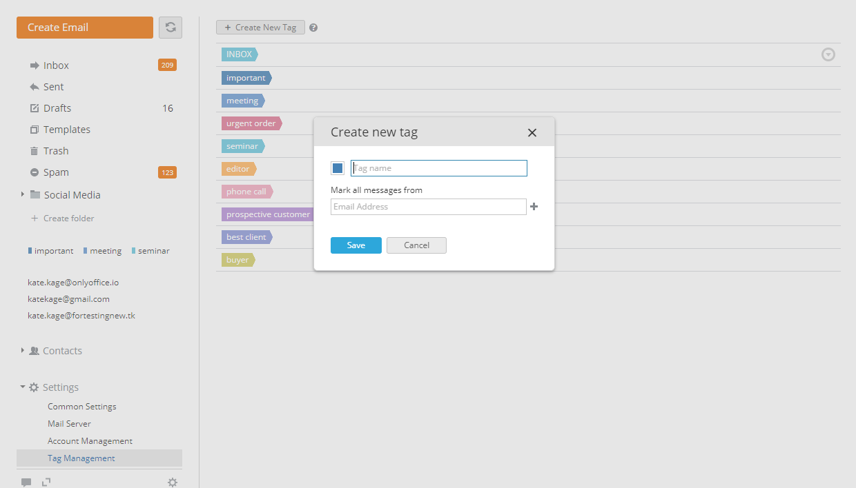 Manage Tags
