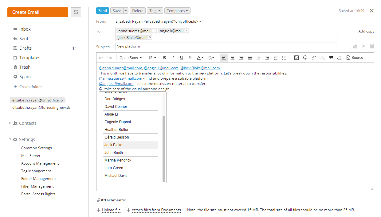 Add mentions