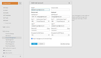 Create Account - Advanced